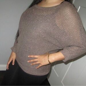 Express Chocolate sparkle Women's Crew Neck Sweater